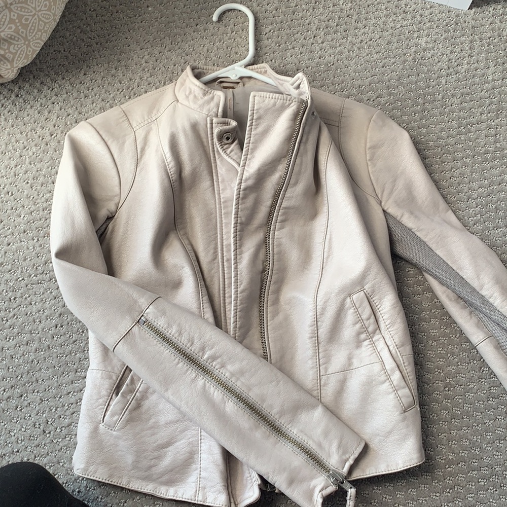 Free people real leather jacket size 0